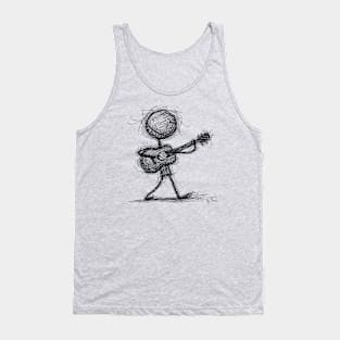 Stickman Playing Spanish Guitar Tank Top